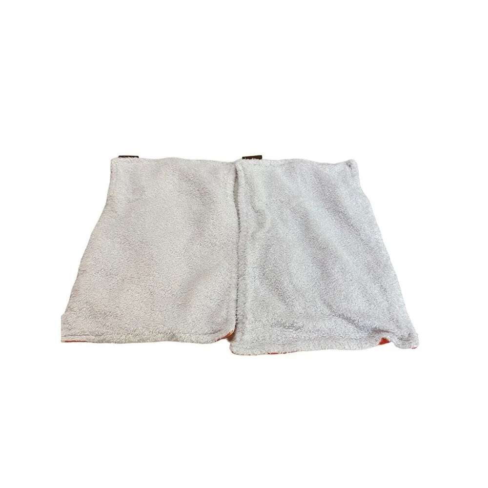 Olive & Maude Baby Burp Cloths Orange Beige Set Of 2